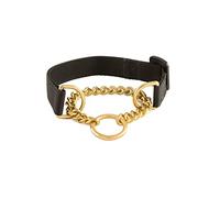 Onie Canine Brass Half Check Training Collar - UK Made Dog Collar (Large)