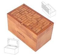 Onietoiy Big 32 Steps Wooden Secret Puzzle Box Toys Beech Wood Money Holder Handmade Storage Brain Teaser Unlocking Games Retro Compartment Thinking Toy Mysterious Birthday Gift for Kids and Adults