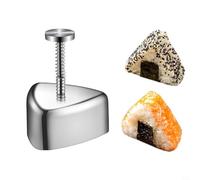 Onigiri Maker Tool for Homemade Sushi, Stainless Steel Triangle Rice Ball Model, Reusable & Easy to Clean, for DIY Meals, Picnics, and Family Cooking