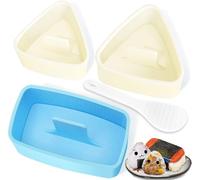 Onigiri Mold, 3 Pack Rice Ball Mold Musubi Maker Kit, Musubi Press Mold, Triangle Rice Mold Maker Sushi Mold for Kid Lunch Bento, Home DIY, Non-stick