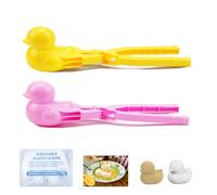 Onigiri Mold, Rice Ball Mold Duck Rice Mold Animal Musubi Mold Maker Sushi Mold for Mashed Potato (Yellow duck + Pink duck, Medium)