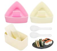 Onigiri Mold Set, 3 Pack Rice Ball Musubi Maker Press Large Triangle Rice Mold, Japanese Sushi Making Kit for Lunch Bento