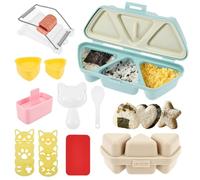 Onigiri Mould,11Pcs Rice Ball Mold,Triangle, Rectangle Sushi Maker Kit with Rice Paddle,Plastic Onigiri Maker DIY Making Tools Rices Presses for Cute Rices Balls,Japanese Snacks
