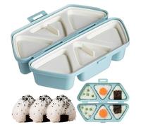 Onigiri Mould for Making and Storing Sushi, 6-in-1 Triangle Rice Ball Maker, Quick to Make Sushi Mold for Seaweed Rice Balls Sushi