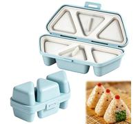Onigiri Mould, HOVCEH 2 Pack 6 in 1 Triangle Sushi Mould, Multifunctional Onigiri Mold for Making and Storing Sushi, Foldable Rice Ball Maker