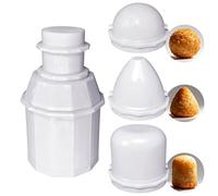 Onigiri Mould Rice Ball Mold 3-in-1 Plastic Reusable Sushi Making Kit with Round and Cone Shapes for Food Shaping Lunch Bento Home DIY - Easy to Use & Clean, White