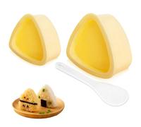 Onigiri Mould Triangle Sushi Maker Mold, Rice Ball Maker Kit Onigiri Bento Mold with Rice Paddle, Bento Presses Nigiri Mould Triangle Case Cooking Sushi Making Tools for Home Picnic, 3 Pieces