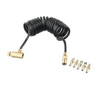 Oniissy 1.5m Gas Bottle Adaptor Tube Gas Bottle Replenish Adapter Set With 5Pcs Brass Adapters For Use W/Airsoft-Gear,1500Psi Working Pressure