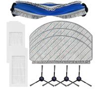 Oniissy 10/16 Pcs Replacement Accessories Kit Compatible with for Ecovacs for Deebot N20/N20 PLUS Robot Vacuum, Main Roller Brush, HEPA Filters, Side Brushes, Mop Cloths(10PCS)
