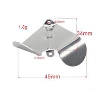 Oniissy 10/20pcs Buzzer Spinner for Buzzbaits Fishing Lures, Aluminum Tackle Craft with Rivet For Ring, Rust-Proof Lightweight Design for Bass and Game Fish(20 pcs of clothing)(Silver and white)