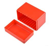 Oniissy 10 Coin Capacity Holder Slabs Storage Box Case for PCGS, Red Plastic Commemorative Coin Collector Display Case with Secure Snap and Internal Rails, 123 x 65 x