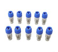 Oniissy 10 Pack 3-Pin Male Power Connectors 20A 250V AC Electrical Plugs for DMX Stage Lights Moving Head Par Light Speaker Audio Equipment Professional Locking Design(Grey)