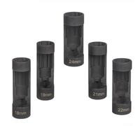 Oniissy 12-Point Suspension Strut Nut Socket - Chrome Vanadium Steel, 1/2in Drive, 18-24mm Shock Absorber Removal Tool (21mm)