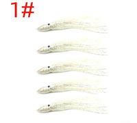 Oniissy 120mm Luminous Crankbait for Trout Fishing, 5-Pack Octopus Squid Soft Lure with Advanced Rubber Material, 4g Weight, Long-Range Projection, Environmentally Safe(1#For)