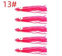 Oniissy 120mm Luminous Crankbait for Trout Fishing, 5-Pack Octopus Squid Soft Lure with Advanced Rubber Material, 4g Weight, Long-Range Projection, Environmentally Safe(13#For)