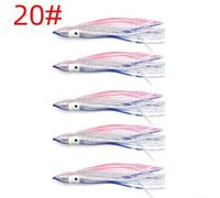 Oniissy 120mm Luminous Crankbait for Trout Fishing, 5-Pack Octopus Squid Soft Lure with Advanced Rubber Material, 4g Weight, Long-Range Projection, Environmentally Safe(20#For)