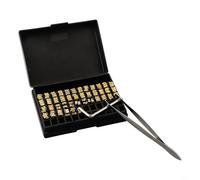 Oniissy 120pcs 2x4x15mm Hot Stamping Copper Letter Set for Thermal Ribbon Printing, Compatible with DY-8 and HP-241 Coding Machines, Date Batch Number Characters for