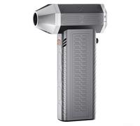 Oniissy 130000RPM Brushless Turbo Fan, Portable Duct Fan with Lithium Battery, Adjustable, Grey, 146x68x47mm