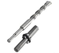 Oniissy 16-18mm Rock Stone Splitter with Drill Bit, Heavy Duty Chromium Vanadium Steel Plug Wedges Hand Tool for Splitting Hard Stone, Granite, Marble, Concrete,(18mm Set)