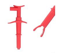 Oniissy 16mm Test Hook Clip Crocodile Red Black Multimeter Test Probe for Electronic Components Testing Electrical Copper Material(red)