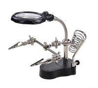 Oniissy 1PCS Adjustable Helping Hands Soldering Station, Portable Soldering Iron Station,Tool Modelling Kit,Adjustable Stand, Light & Clips