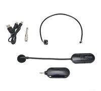 Oniissy 2.4G Wireless Headset Microphone, Headset Mic With 50M Range, Anti Howling, No Radiation Wireless Microphone Headset Mic For Tour Guide, Teaching, Yoga
