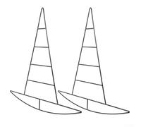 Oniissy 2 pcs Witch Hat Shaped Metal Wire Wreath Frame,Halloween Wreath Form Hanging Decorations,for Garden DIY Wreath Making Craft Accessories