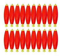 Oniissy 20 Pieces Weighted Fishing Floats for Tackle Accessories, Foam Bobbers with High Visibility Red Color, Round and Oval Shapes, 1.8g/2.3g/2.7g, ABS Material, for(oval)