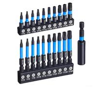Oniissy 21-Piece for for Torx Bit Set TT6-TT40, Alloy Steel Security Tamper-Proof Screwdriver Bits with Magnetic Bit Holder, Torsion Zone Design, Rust-Resistant