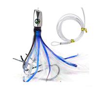 Oniissy 22cm 85g Octopus Soft Lure Trolling Bait for Sea Fishing Boat with 8/0 Fishhook and 1.7m Cord Length to Catch Swordfish, Kingfish, Salmon, Mahi-Mahi and Tuna(D 22CM/85G)