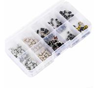 Oniissy 250 Pcs 10 Models Tactile Push Button Switch Set with Long Life Span and Wide Application for Electronics, Machine Tool, Printers, Remote