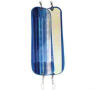 Oniissy 28cm Diving Flash Board Trolling Flasher Fishing Tool with Reflective Sticker and Realistic Fish Tail Design for Sea Fishing and Trolling Applications(Bule)