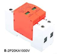 Oniissy 2P 20KA DC Surge Protection Device 500V/1000V Circuit Breaker for Arrester Low Voltage PV Systems, Parallel Installation, Flame Retardant Material, Thermal(B)