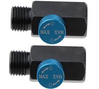 Oniissy 2PCS 1/4 Inch for NPT Air Flow Regulator Kit, Steel Inline Pneumatic Pressure Control Valve for Compressed Air Tools, Adjustable Regulator Switch for Workshop