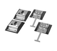 Oniissy 2Pcs Door Retaining Latch Door, Door Retaining Latch Set, Retainer Latch Catch Plate Hook & Spring Caravan, Hardware Secure Hold Extended Open Function Silver Black(Iron galvanized)