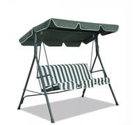 Oniissy 3-Seater Garden Swing Chair Cover Waterproof Replacement Canopy Top 164x114x15cm Oxford Fabric(Green)