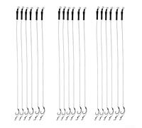 Oniissy 30pcs Curve Shank Barbless Carp Hooks, Size 6/8/10, 12lb Braid, Fishing Hair Rigs, Tackle
