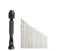 Oniissy 31-Piece Pin Vise Hobby Drill Bits Set with Mini Hand Rotary Tool for Model Making, Jewelry Crafting and Electronic Assembly