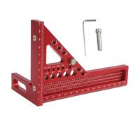 Oniissy 3D Carpenter's Square with Degree Scriber - Multi-Angle Marking Ruler for Woodworking and Construction, Aluminum Alloy with 6 Preset Angle Holes (22.5°, 30°,
