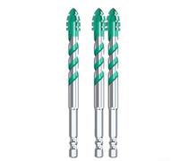 Oniissy 3PC Carbide Drill Bits for Glass, Wood, Metal and Tiles with Four-For Edge Serrated Eccentric Design - 6mm, 8mm, 10mm and 12mm Sizes for Home and Workshop Use(12mm)