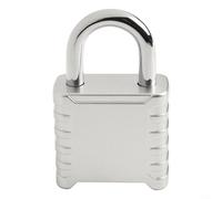 Oniissy 4-Digit Combination Padlock Heavy Duty Zinc Alloy Waterproof Security Lock for Outdoor Indoor Fence Door Cabinet Drawer Anti-Theft Protection Hardware(Silver)