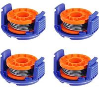 Oniissy 4 PACK Grass Trimmer Spool Lines fit for MacAllister MGTP18Li Strimmer Trimmer Replacement Spool Cover And Line 1.5mm dia 2.5m long (4 spools + 4 Covers)