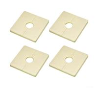 Oniissy 4-Piece Self- Wall Split Flange Escutcheon Plate 86mm x 86mm Square ABS Cover for D20 Plastic and DN15 Metal Pipes in Bathroom Kitchen Plumbing Installation