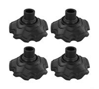 Oniissy 4 Pieces Camping Chair Foot Pads, Anti-Slip Protection Mats Outdoor Folding Chair Leg Covers, Adjustable Angle Design Black for 13mm 15mm 16mm(15mm)