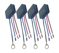 Oniissy 4-Way Touch Sensor Dimmer Switch for Table Lamps, Wall Lamps and Floor Lamps with 3-Stage Brightness Control - For Easy Installation and Simple Wiring in Black (4-Pack)(1A)