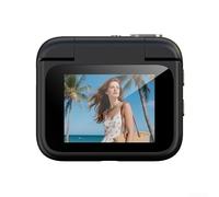 Oniissy 4K HD Y360 Action Camera W/Flip Screen | 360° For Panorama & Image Stabilisation for Cycling Vlogging | Chest Mount Compatible | Type-C Charging | Black/White/Orange(Black 32G)