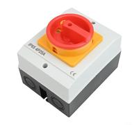 Oniissy 4P Disconnect Switch Circuit Breaker 20A 25A 32A 40A 63A Rotary Isolation Switch IP65 Waterproof for Solar Systems Air Conditioning Water Pumps(25A)