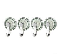 Oniissy 4pcs Suction cup hooks - 3KG Hold,Waterproof,Easy to Install and Reusable,Suction Cup Hooks PVC Sucker Pads,for Glass Tile Door Bathroom Shower Christmas Lights Hanging Wreath (green)