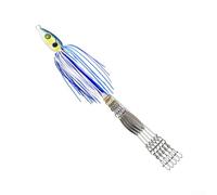 Oniissy 5 Arms Alabama Umbrella Rig for Bass Fishing with Willow Blade Multi-Lure Setup, 22cm 18g Silicone and Metal Spinnerbait for Freshwater Game Fish, 1pc(A)