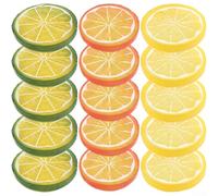 Oniissy 5 Pieces Of Simulated Fruit Slices, Lemon Slices, Pineapple Slices, Fake Fruit Lemon Models for Photo Props and Fruit Plate Decorations